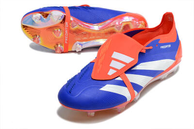Unisex Adidas Predator Elite Foldover Tongue FG Football Boots - Blue/White/Red