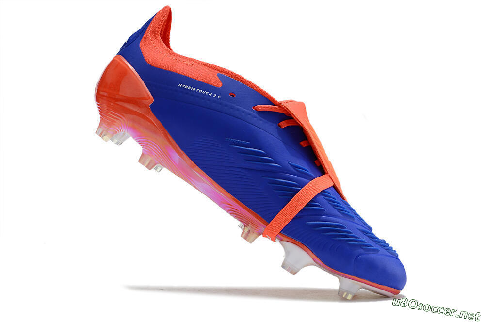Unisex Adidas Predator Elite Foldover Tongue FG Football Boots - Blue/White/Red 4