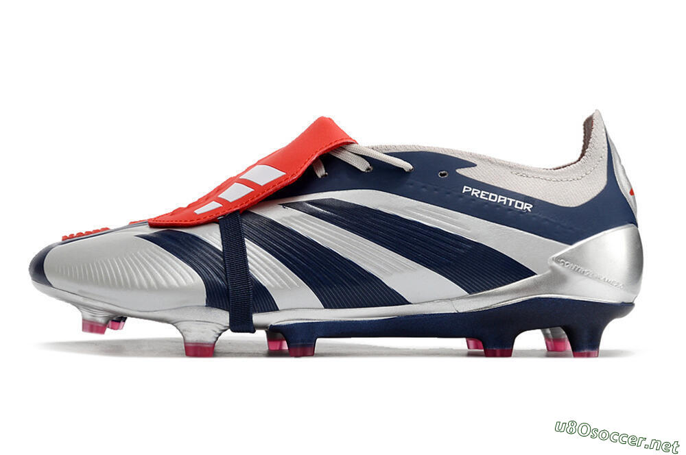 Men's Adidas Predator Elite Foldover Tongue FG Football Boots - Silver/Black/Red 0