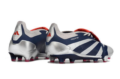 Men's Adidas Predator Elite Foldover Tongue FG Football Boots - Silver/Black/Red