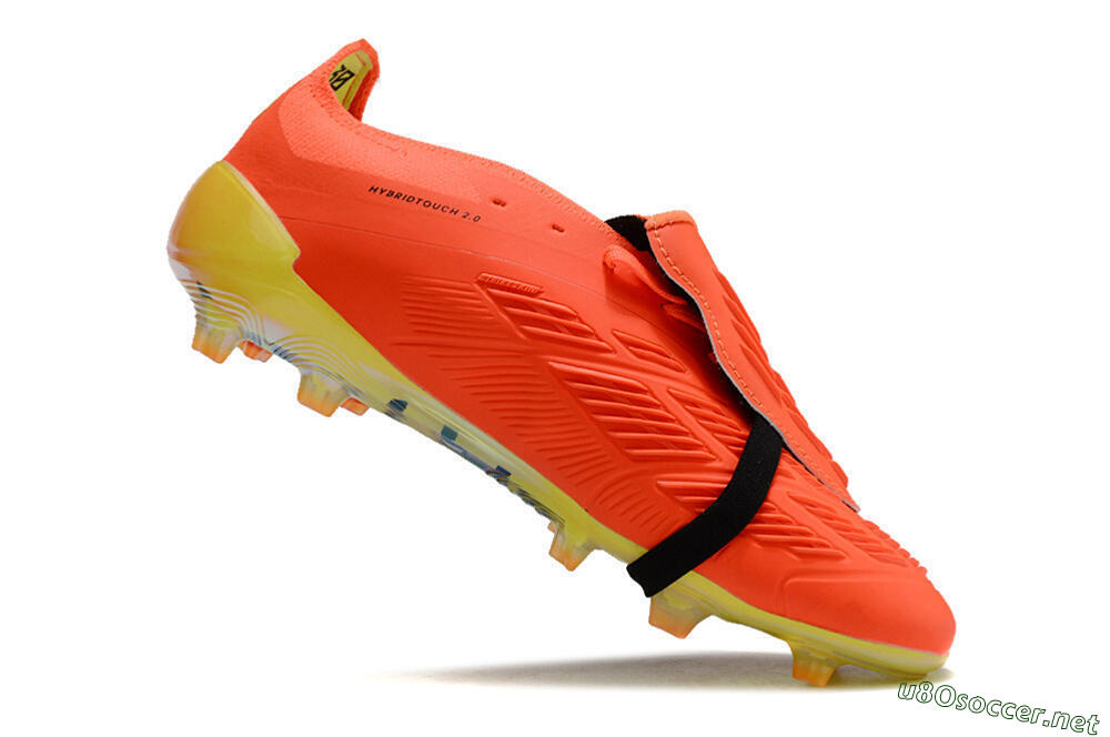 Unisex Adidas Predator Elite Foldover Tongue FG Football Boots - Red/Black/Yellow 4