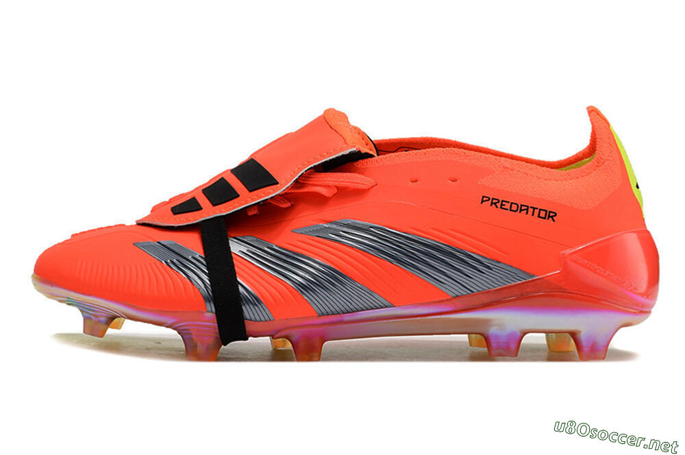 Unisex Adidas Predator Elite Foldover Tongue FG Football Boots - Red/Black/Yellow 0