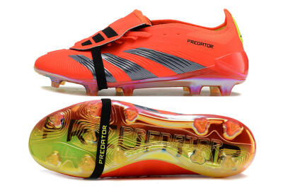 Unisex Adidas Predator Elite Foldover Tongue FG Football Boots - Red/Black/Yellow