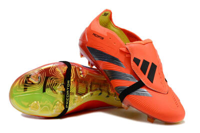 Unisex Adidas Predator Elite Foldover Tongue FG Football Boots - Red/Black/Yellow
