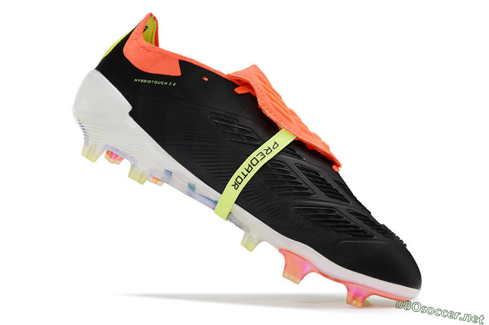Unisex Adidas Predator Elite Foldover Tongue FG Football Boots - Black/White/Orange 4