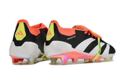 Unisex Adidas Predator Elite Foldover Tongue FG Football Boots - Black/White/Orange