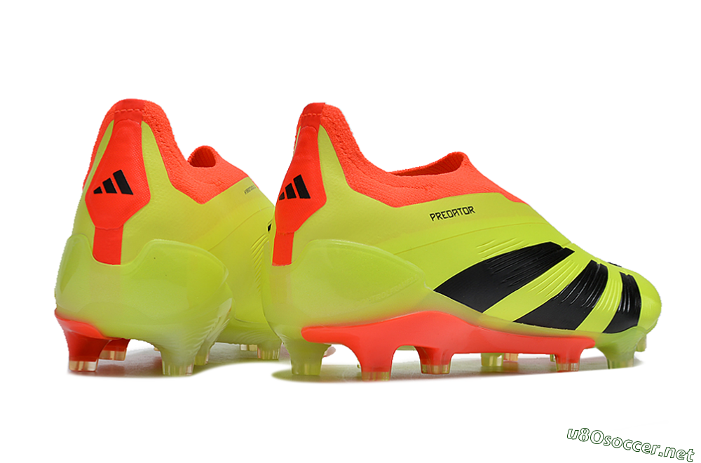Men's Adidas Predator Accuracy+ Laceless FG Football Boots - Yellow/Black/Orange 6