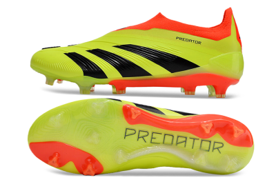 Men's Adidas Predator Accuracy+ Laceless FG Football Boots - Yellow/Black/Orange