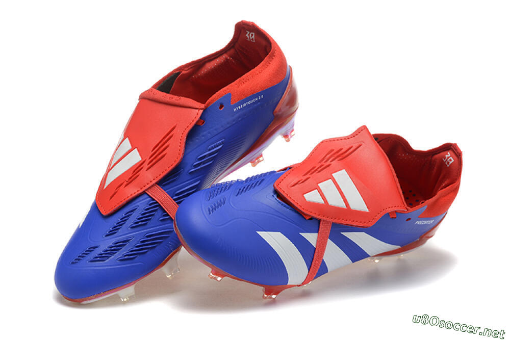 Men's Adidas Predator Elite Foldover Tongue FG Football Boots - Blue/White/Red 6