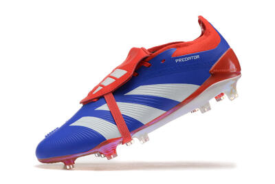 Men's Adidas Predator Elite Foldover Tongue FG Football Boots - Blue/White/Red