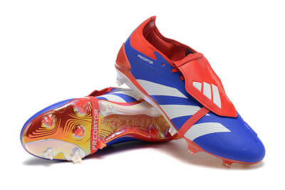 Men's Adidas Predator Elite Foldover Tongue FG Football Boots - Blue/White/Red