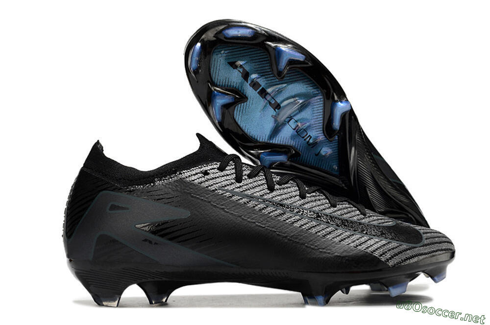 Men's Nike Air Zoom Mercurial Vapor 16 Elite FG Football Boots - Black/Black/Blue 2