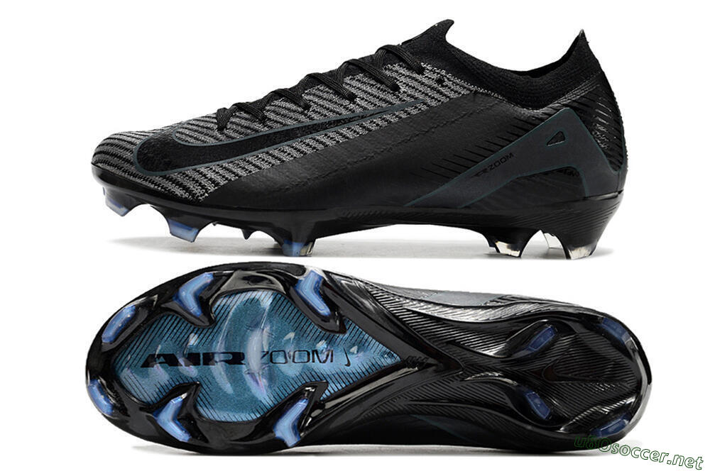 Men's Nike Air Zoom Mercurial Vapor 16 Elite FG Football Boots - Black/Black/Blue 1