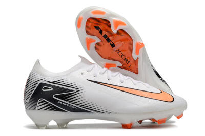 Men's Nike Air Zoom Mercurial Vapor 16 Elite FG Football Boots - White/Orange/Black