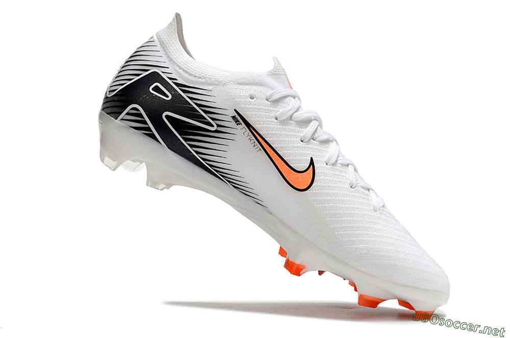 Men's Nike Air Zoom Mercurial Vapor 16 Elite FG Football Boots - White/Orange/Black 4