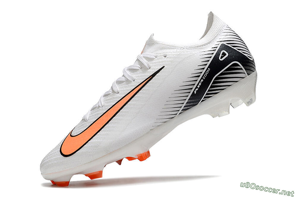 Men's Nike Air Zoom Mercurial Vapor 16 Elite FG Football Boots - White/Orange/Black 5