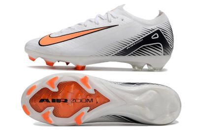 Men's Nike Air Zoom Mercurial Vapor 16 Elite FG Football Boots - White/Orange/Black