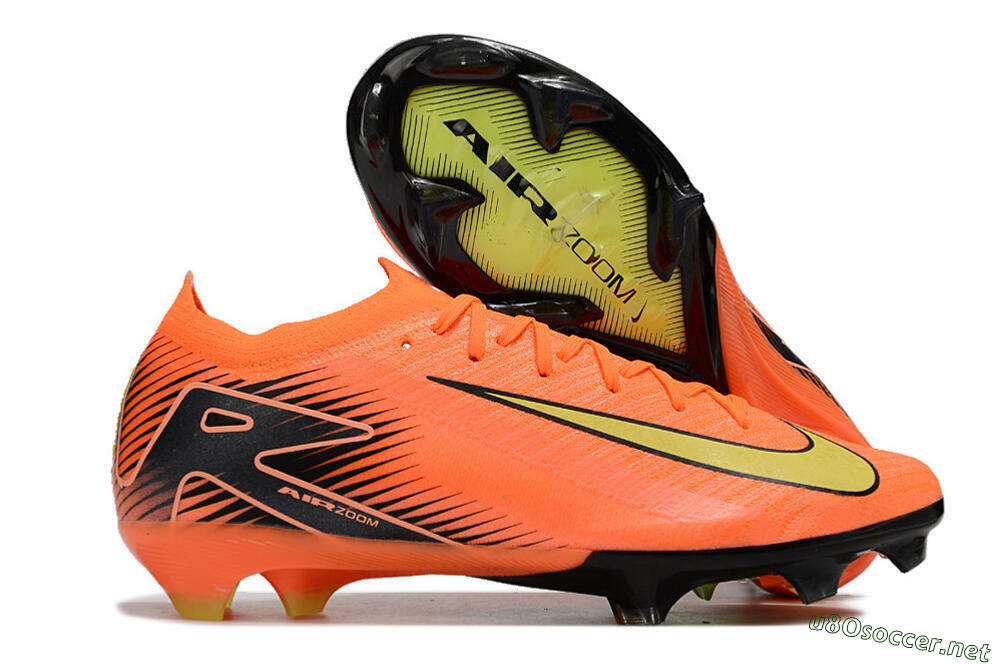 Men's Nike Air Zoom Mercurial Vapor 16 Elite FG Football Boots - Orange/Yellow/Black 2