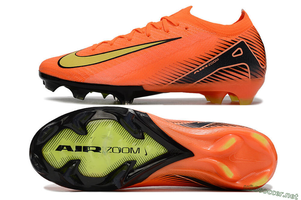 Men's Nike Air Zoom Mercurial Vapor 16 Elite FG Football Boots - Orange/Yellow/Black 1