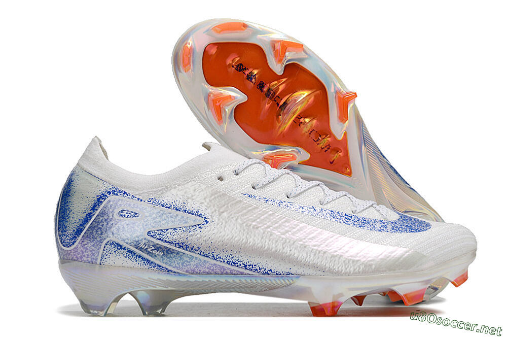 Men's Nike Air Zoom Mercurial Vapor 16 Elite FG Football Boots - White/Silver/Blue/Orange 2