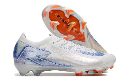 Men's Nike Air Zoom Mercurial Vapor 16 Elite FG Football Boots - White/Silver/Blue/Orange