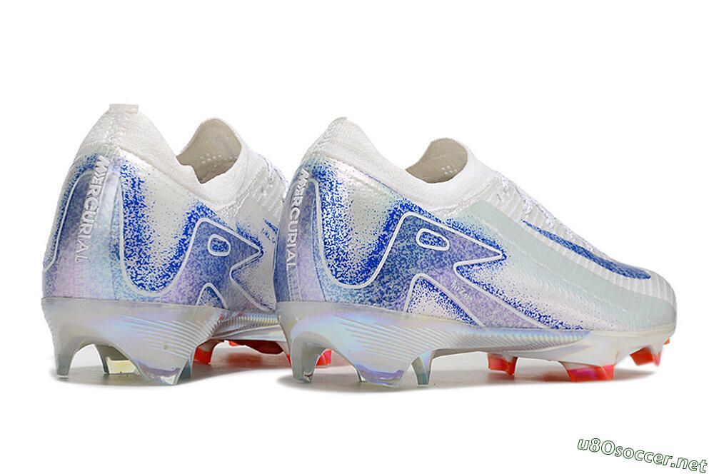 Men's Nike Air Zoom Mercurial Vapor 16 Elite FG Football Boots - White/Silver/Blue/Orange 6