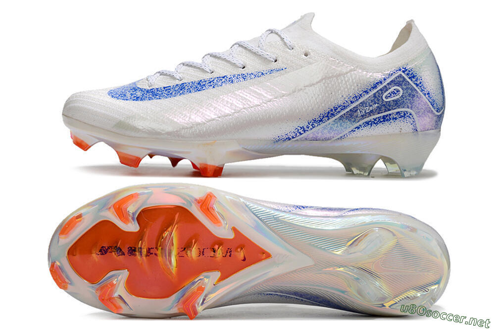 Men's Nike Air Zoom Mercurial Vapor 16 Elite FG Football Boots - White/Silver/Blue/Orange 1