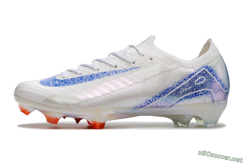 Men's Nike Air Zoom Mercurial Vapor 16 Elite FG Football Boots - White/Silver/Blue/Orange 0