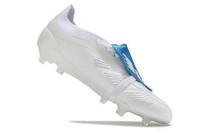 Men's Adidas Predator Elite Foldover Tongue FG Football Boots - White/Blue