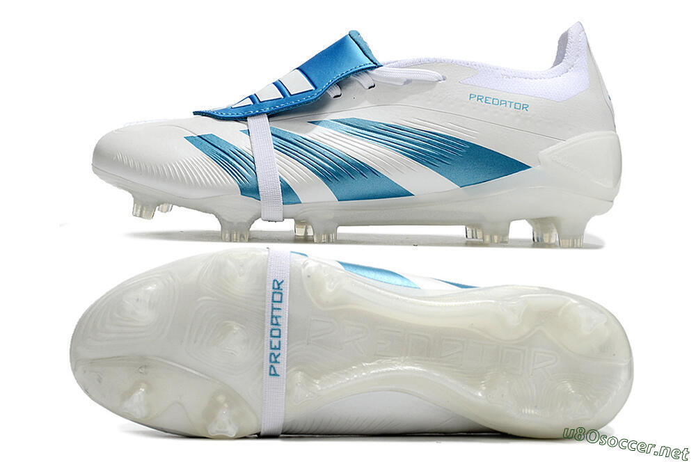 Men's Adidas Predator Elite Foldover Tongue FG Football Boots - White/Blue 1