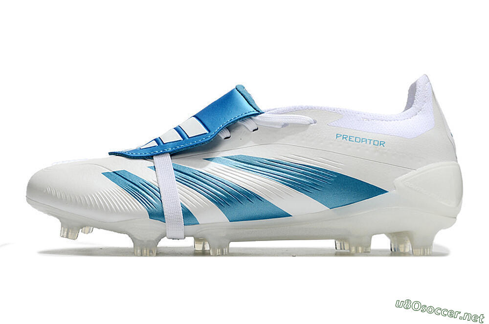 Men's Adidas Predator Elite Foldover Tongue FG Football Boots - White/Blue 0