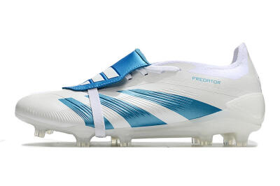 Men's Adidas Predator Elite Foldover Tongue FG Football Boots - White/Blue
