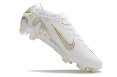 Men's Nike Air Zoom Mercurial Vapor 15 Elite FG Football Boots - White/Silver/Gold