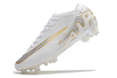 Men's Nike Air Zoom Mercurial Vapor 15 Elite FG Football Boots - White/Silver/Gold