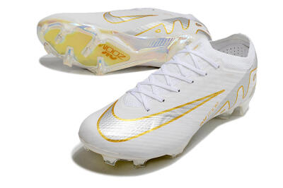 Men's Nike Air Zoom Mercurial Vapor 15 Elite FG Football Boots - White/Silver/Gold