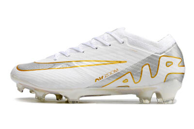 Men's Nike Air Zoom Mercurial Vapor 15 Elite FG Football Boots - White/Silver/Gold