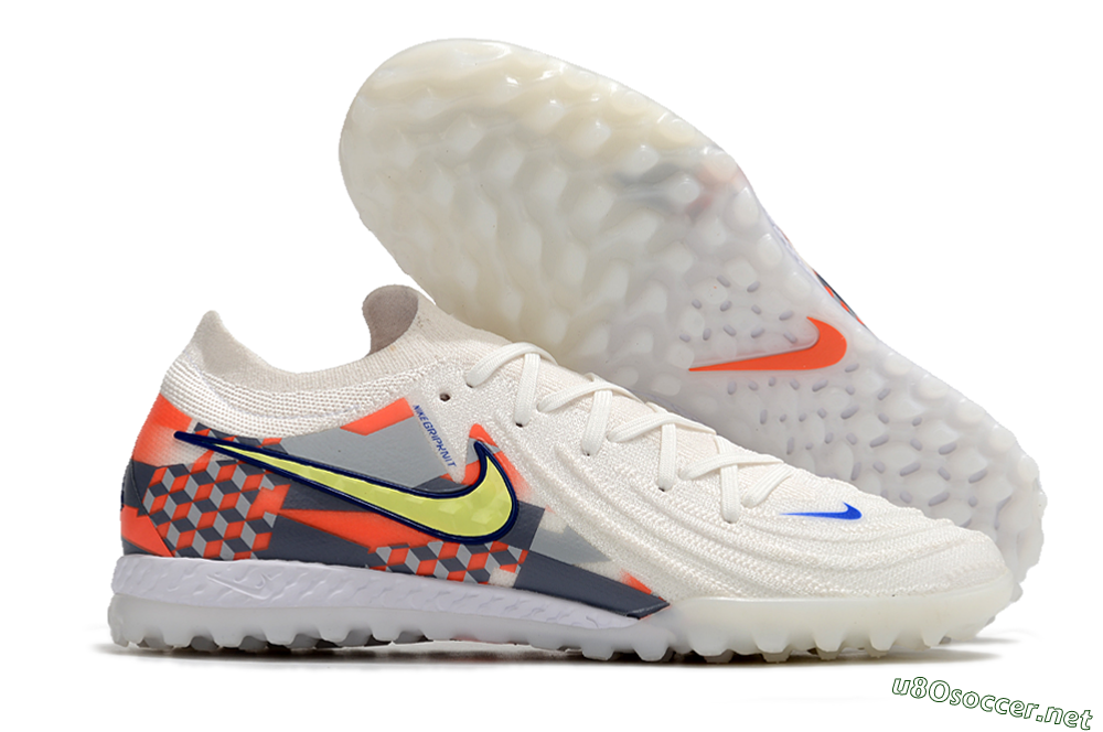 Men's Nike Phantom GX 2 Elite TF Football Shoes - White/Yellow/Blue/Orange 2
