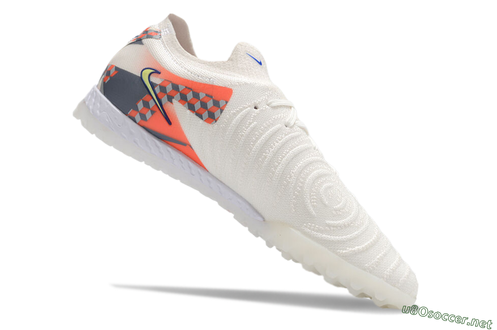 Men's Nike Phantom GX 2 Elite TF Football Shoes - White/Yellow/Blue/Orange 4