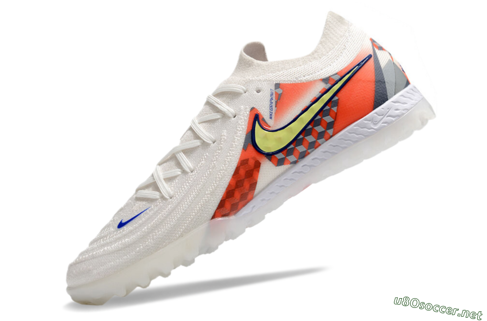 Men's Nike Phantom GX 2 Elite TF Football Shoes - White/Yellow/Blue/Orange 5