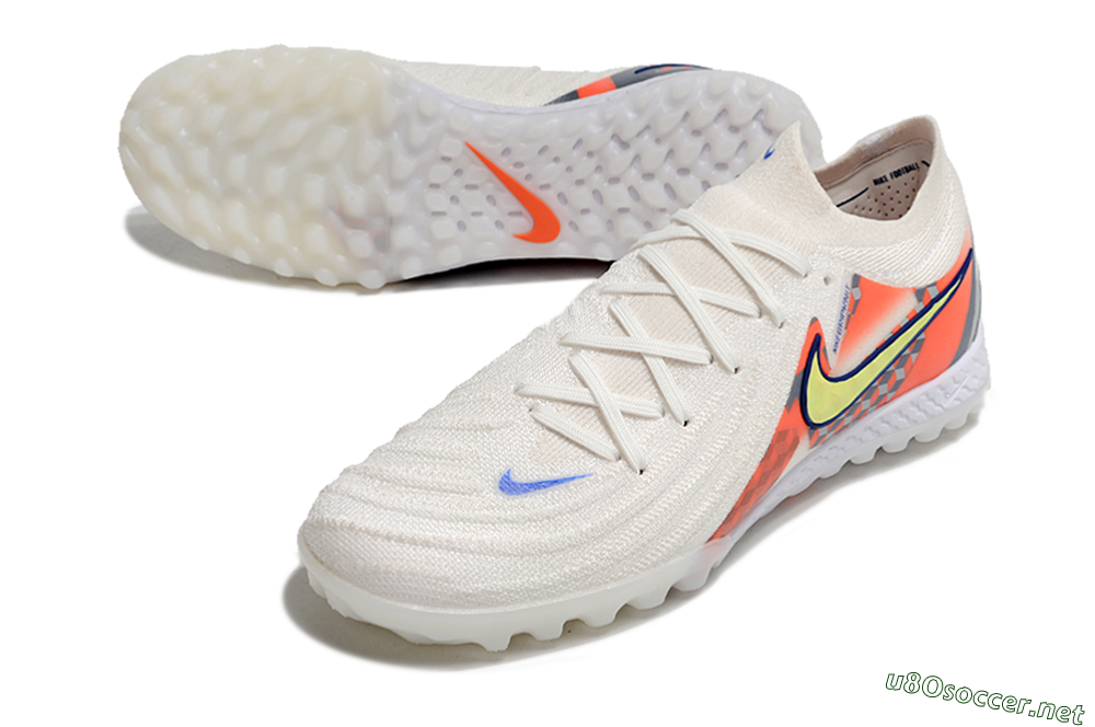 Men's Nike Phantom GX 2 Elite TF Football Shoes - White/Yellow/Blue/Orange 3