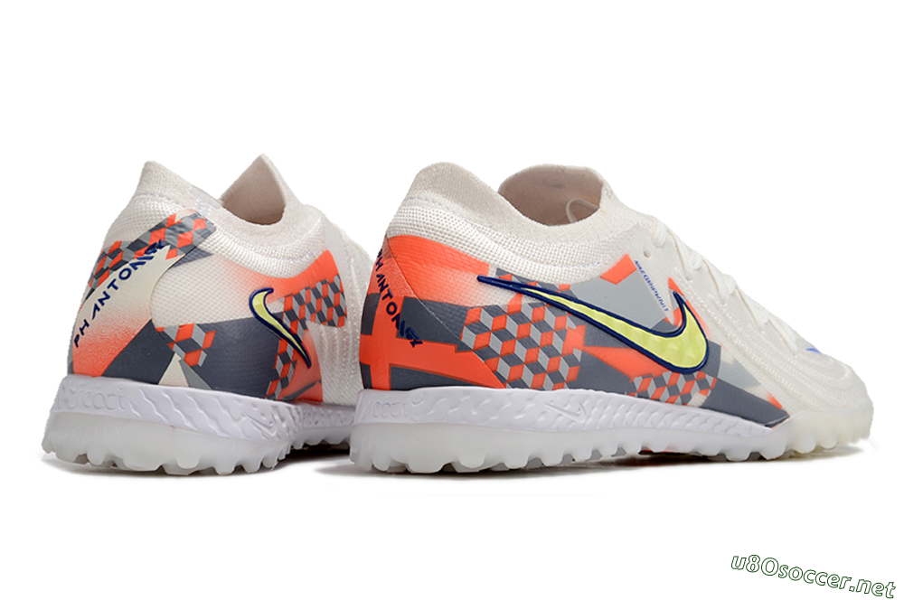 Men's Nike Phantom GX 2 Elite TF Football Shoes - White/Yellow/Blue/Orange 6
