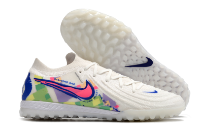 Men's Nike Phantom GX 2 Elite TF Football Shoes - White/Blue/Pink/Yellow
