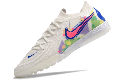 Men's Nike Phantom GX 2 Elite TF Football Shoes - White/Blue/Pink/Yellow
