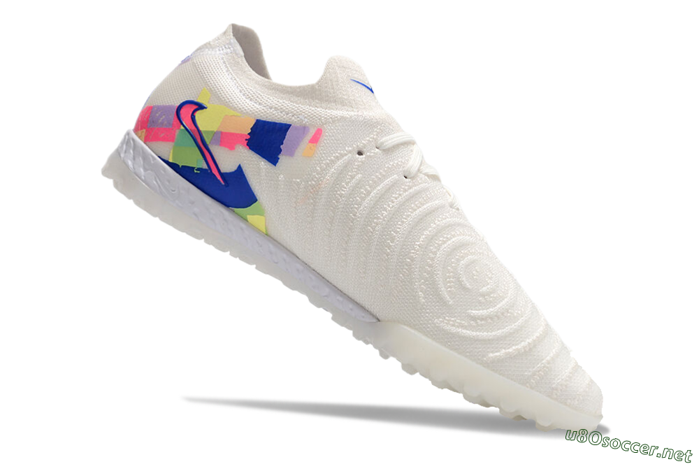 Men's Nike Phantom GX 2 Elite TF Football Shoes - White/Blue/Pink/Yellow 5