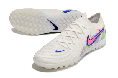 Men's Nike Phantom GX 2 Elite TF Football Shoes - White/Blue/Pink/Yellow
