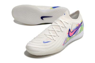 Men's Nike Phantom GX 2 Elite IC Football Shoes - White/Blue/Pink/Yellow