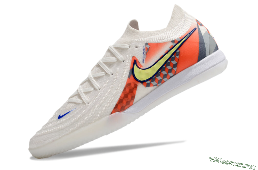Men's Nike Phantom GX 2 Elite IC Football Shoes - White/Yellow/Blue/Orange 5