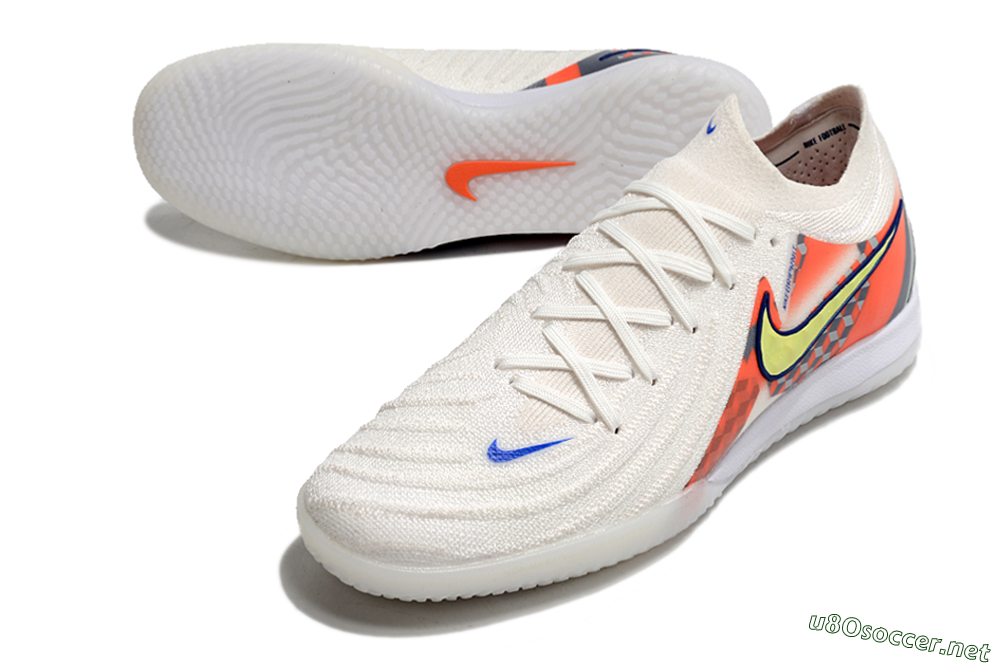 Men's Nike Phantom GX 2 Elite IC Football Shoes - White/Yellow/Blue/Orange 3