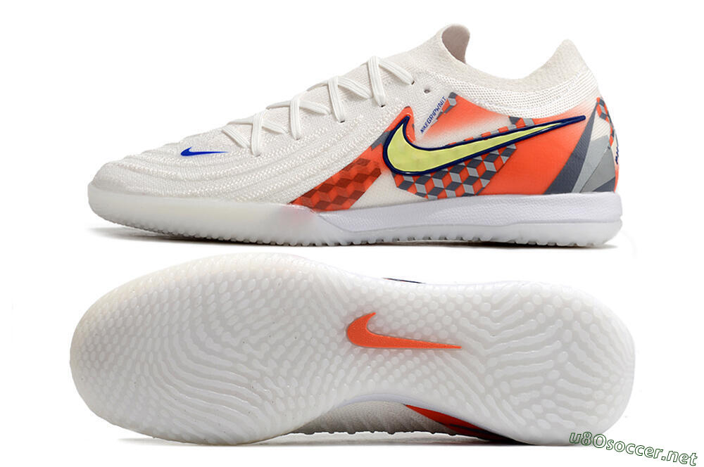 Men's Nike Phantom GX 2 Elite IC Football Shoes - White/Yellow/Blue/Orange 1