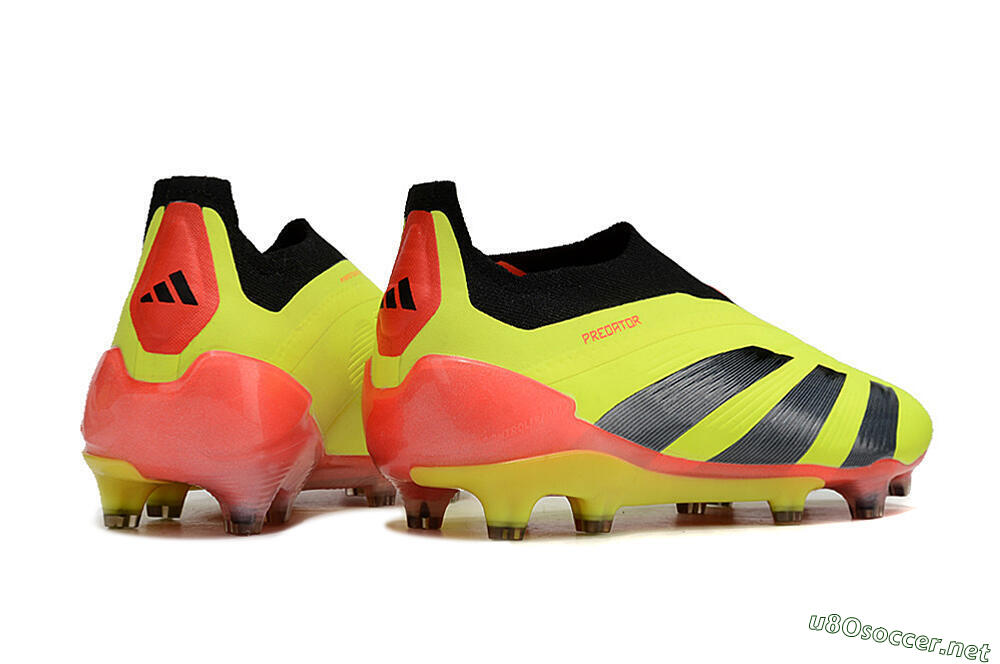 Men's Adidas Predator Accuracy+ Laceless FG Football Boots - Yellow/Black/Orange 6